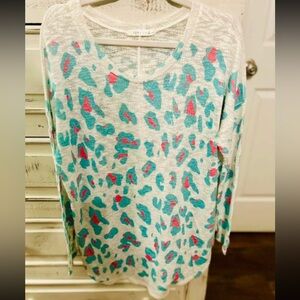 Colorful Leopard Print Sweater